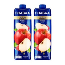 CHABAA 啜吧 蘋果汁, 1L, 2瓶