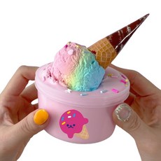 Jellybliss 奇怪棉花糖 顆粒混合史萊姆, 200g, 1個, 粉紅色