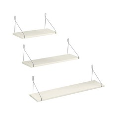 現代臥室壁架 3入組, 象牙, 一級