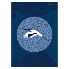 빈테리어 학이 있는 봉포함 파티션 커튼