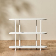 ROOM N HOME 簡約圓弧層架, 白色, 3層