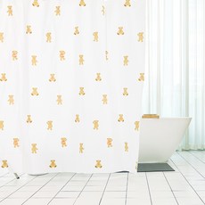 소소모소 욕실 샤워커튼, 베어, 1개