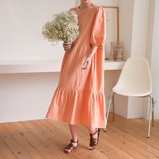 BBAEBBAE 女款Julia細格紋蛋糕連身裙, 粉紅色