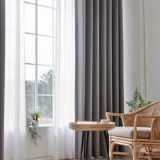 NuvoDeco 完美塑形遮光窗簾 2入, 煙灰色
