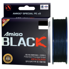 AmiGo 白帶魚 8股PE線, 黑色, 1個