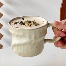 French Mars 花生醬陶瓷熱可可拿鐵杯 200ml MMM3298, 白色, 1個