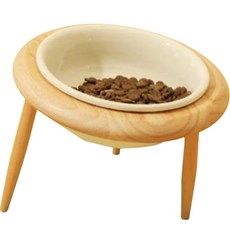 Petners 寵物 UFO 陶瓷 原木 食碗 小型, 1個, 白色