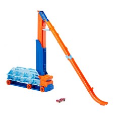 Hot WHeeLs 空投滑梯變型卡車玩具, 混色+小車子(隨機出貨)