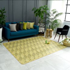 6年竹子畫竹折疊式鑽石坐墊, 綠色