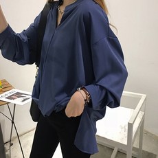 구디프 여성용 러블리 루즈핏 슬림핏 셔츠