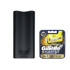 Gillette 吉列 刮鬍刀架+刮鬍刀片 黃色 4入, 1套