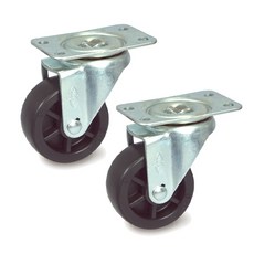 MASTER.S 無噪音輕載腳輪 平轉 24 DS 1020 NYL(B)-S, 2個