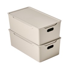 EASY&FREE 舒適生活收納盒, 灰色, 2個