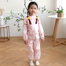 bebe chouette 女童圖案印花防水吊帶褲+袖套