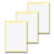 TOCTOC 彩虹色彩格線筆記本 B5, 黃色, 3個