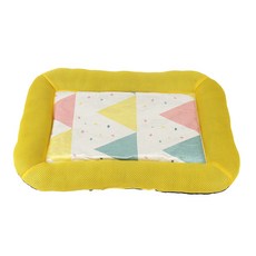 MOMPIECE 寵物夏季蓬鬆涼墊, 黃色, 1個