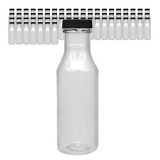 PET瓶圓形果汁瓶430ml x 68p, 黑色（帽）, 430毫升