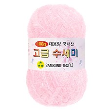 yarna 대용량 고급 수세미실 100g, 105흰분홍, 1개