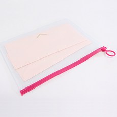 PVC滑鏈夾鏈袋 粉紅色 25號, 10入, 1個