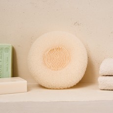 모던하우스 각질제거 마사지 도넛 샤워퍼프, IVORY, 1개, 1개입