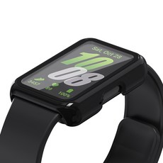 칸탐 갤럭시 핏3 호환 풀커버 케이스, 블랙, 1개