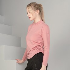 女款刷毛彈性抓皺運動T恤