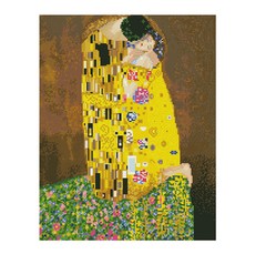iLovePainting 知名名畫 DIY 鑽石畫套組, 08 克林姆 吻, 1套