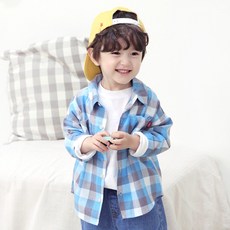 chocomong 兒童款Jeje格紋襯衫