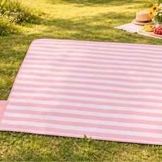 더해피 접이식 피크닉매트, 08 스트라이프 피치