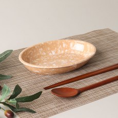 CookCha 復古韓式小吃店餐具 年糕血腸炸物盤A款, 4個, 棕色的