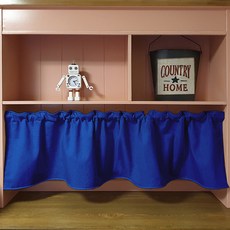 DesignSOUL 橫桿式及遮蔽式多用途亞麻窗簾, 經典藍