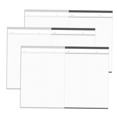 熊貓雙色雙面網格記事本B套組A4, 1套, 黑色和灰色