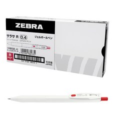 ZEBRA 斑馬牌 SARASA SARASA R 0.4mm 10支, 紅色, 1個