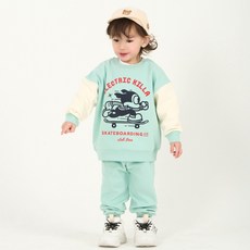 KIDSCOMO 童款角色印花大學T+束口褲套裝