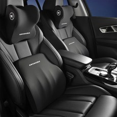 오토벨라 차량용 목쿠션 베이직, 블랙, 2개