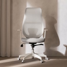 에르먼 S70 사무용 컴퓨터 책상의자 방문설치, 페블그레이