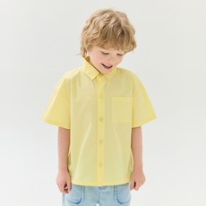 LIEBELLO 兒童透氣日落沙灘短袖襯衫