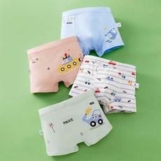 Aippum 男童用Tank Boy棉質四角褲4件組 C61