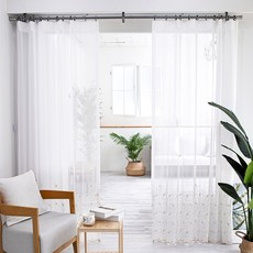 Casa L Esther素面抓皺紗簾, 米色