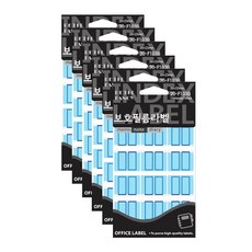 쁘띠팬시 보호 필름 라벨 견출지 20-F103B, 13개입, 6개