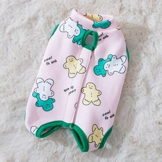 Coco studio 寵物防舔刷毛Coco厚實櫻桃手術衣, 1個, 粉紅色