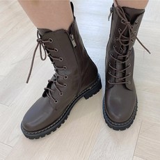 어바웃슈 라일라 레이스업 베이직 워커 부츠