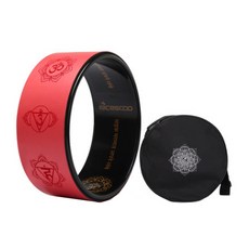Nice Goodie瑜珈輪PU+收納袋, 紅色（瑜伽輪）