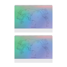 건망증 2021년 월드와이드 탁상용 캘린더 2p, 홀로그램, 1세트