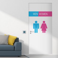 GGOOMIM 男女圖示廁所玄關門貼紙 ci363