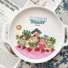 Pocori Friends 美耐皿手拿盤, 1個, 白色