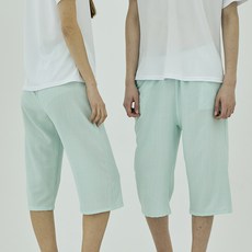 테라우드 냉감 깅엄 체크 7부 바지 2p