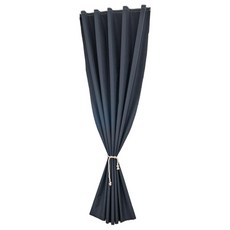 全遮光素面簡約魔鬼氈窗簾 附綁帶 + 魔鬼氈 款式隨機, 深藍色