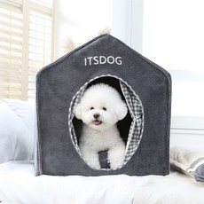 ITS DOG 房子造型寵物窩, 灰色
