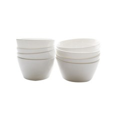 L.loom 骨瓷飯碗 4入+湯碗 4入 白色, 飯碗 4入+湯碗 4入